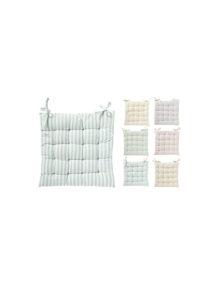 COJIN SILLA CUADRADO A RALLAS 40CM SURTIDO