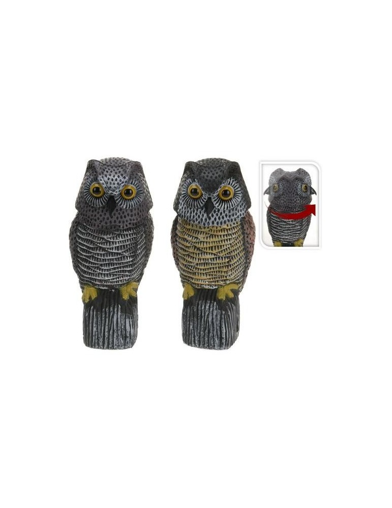 BUHO AYUNTENADOR EOLICO ESTANTAPAJAROS JARDIN 38CM