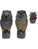 BUHO AYUNTENADOR EOLICO ESTANTAPAJAROS JARDIN 38CM
