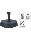 BASE PARASOL ANTRACITA 25KG POSTES Ø21-54 MM Ø40