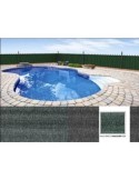 MALLA OCULTACION 100 % VERDE OSCURO ROLLO 2X5 M.