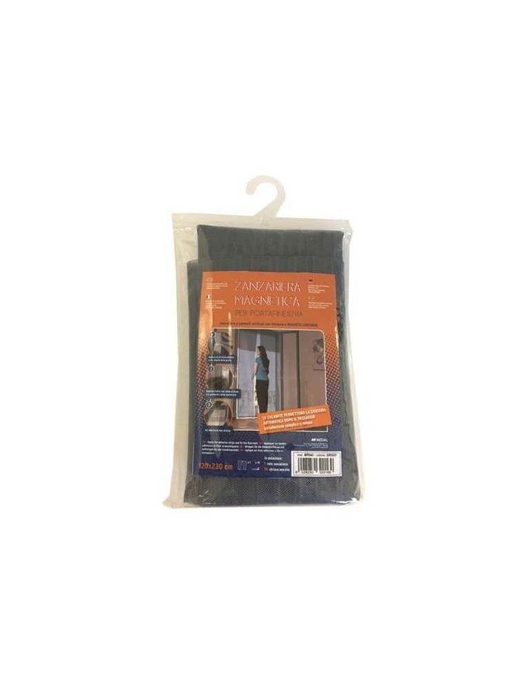 MOSQUITERA MAGNETICA PARA PUERTA 120X230 GRIS