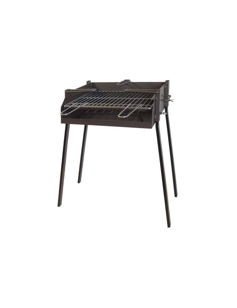 BARBACOA CUADRADA C/ SOPORTE PAELLA 60X40X75 CMS.