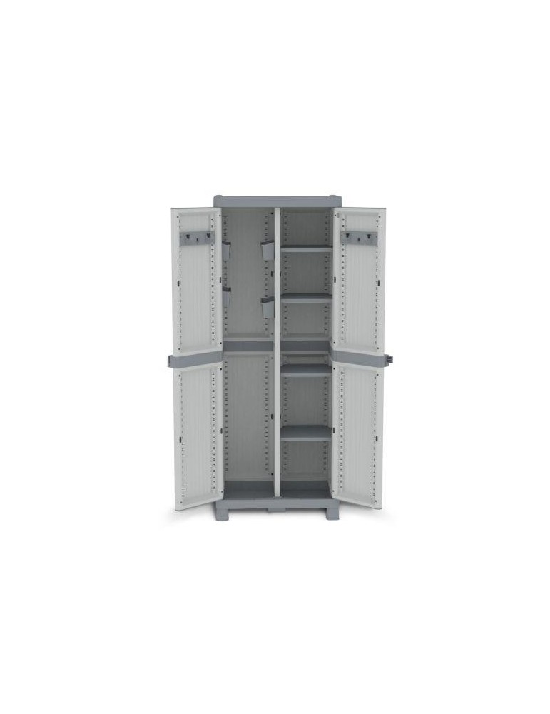 ARMARIO DE RESINA WAVE ESCOBERO GRIS 181X70X43CM