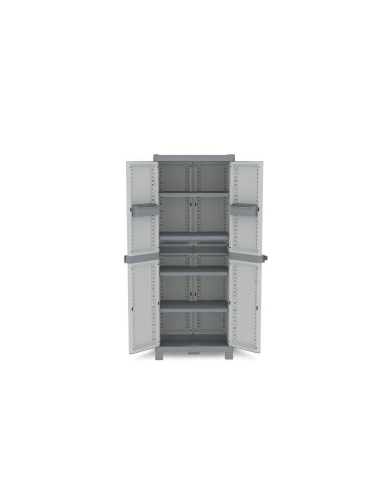 ARMARIO DE RESINA WAVE ALTO GRIS 181X70X43CM