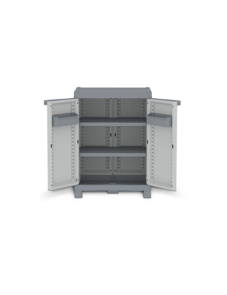 ARMARIO DE RESINA WAVE BAJO GRIS 97X70X43CM.