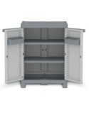 ARMARIO DE RESINA WAVE BAJO GRIS 97X70X43CM.