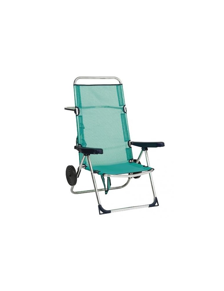 SILLA PLAYA ALTA ALUMINIO FIBRELINE CON RUEDAS