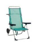 SILLA PLAYA ALTA ALUMINIO FIBRELINE CON RUEDAS