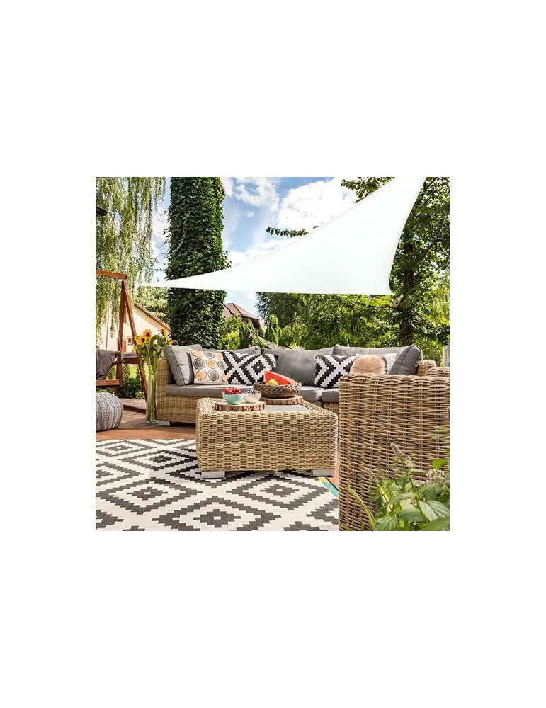 TOLDO SOMBREO TRIANGULAR POLIESTER 360CM BLANCO