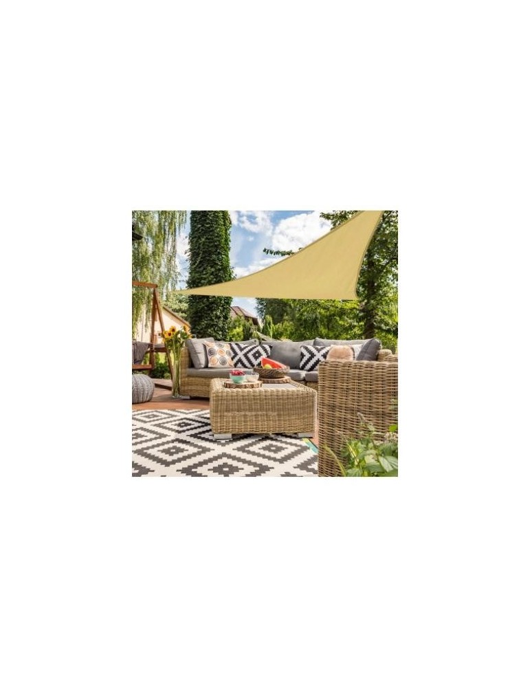TOLDO SOMBREO TRIANGULAR POLIESTER 360CM CREMA