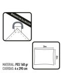 TOLDO SOMBREO RECTANGULAR POLIESTER 2X3M BLANCO