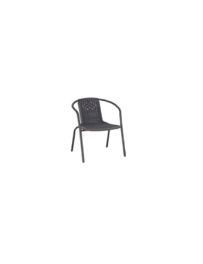 SILLA APILABLE GEMMA DE ACERO GRIS ANTRACITA