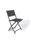 SILLA PLEGABLE ELEA GRIS OSCURO TEX/ACERO