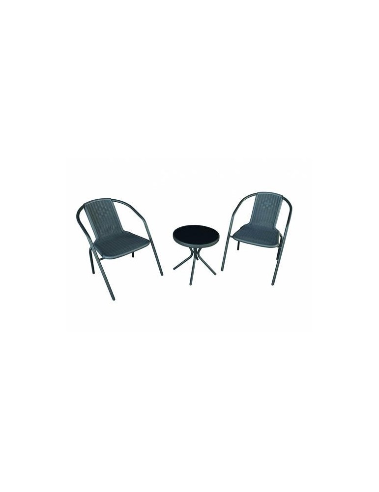 SET BALCON ACERO/POLIPR. GEMMA ANTRACITA SETBAL067