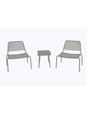 SET BALCON SAKURA ACERO PERFORADO EPOXI GRIS