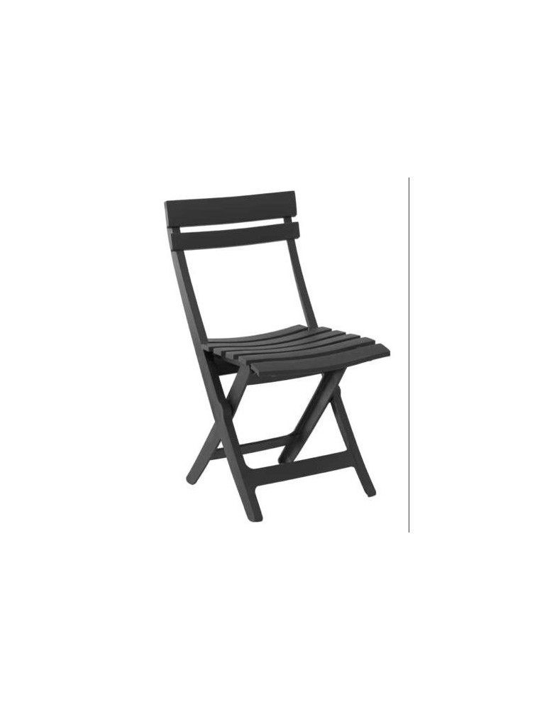 SILLA MIAMI PLEGABLE ANTRACITA 80X42X50CM. 490360