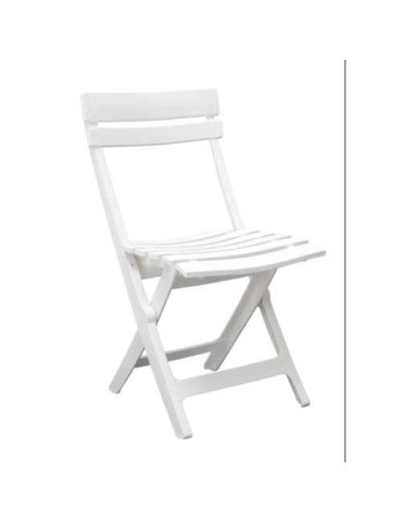 SILLA MIAMI PLEGABLE BLANCO 80X42X50CM. 49036096