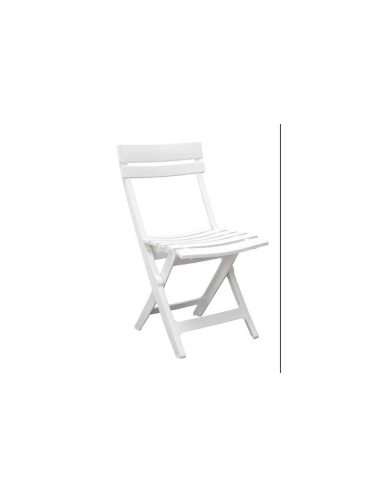 SILLA MIAMI PLEGABLE BLANCO 80X42X50CM. 49036096