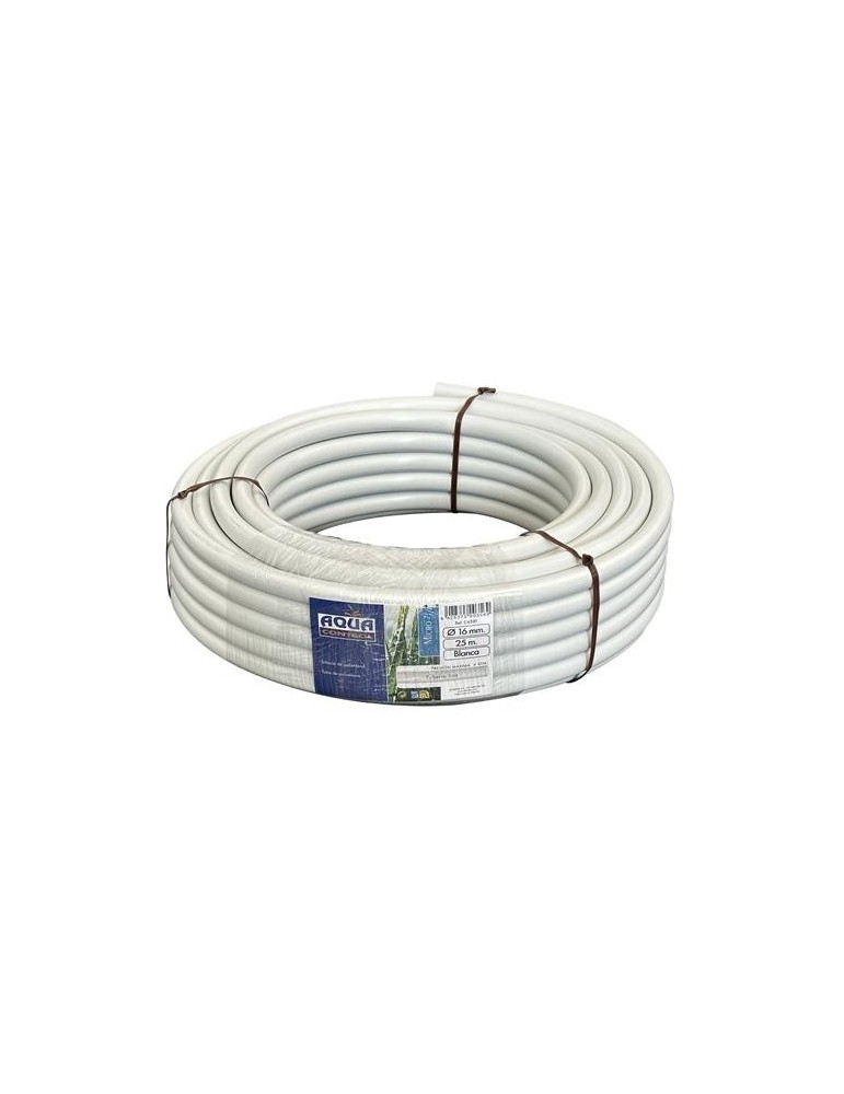 ROLLO 25M TUBERIA  PE 16 MM  BLANCA AQUACONTROL