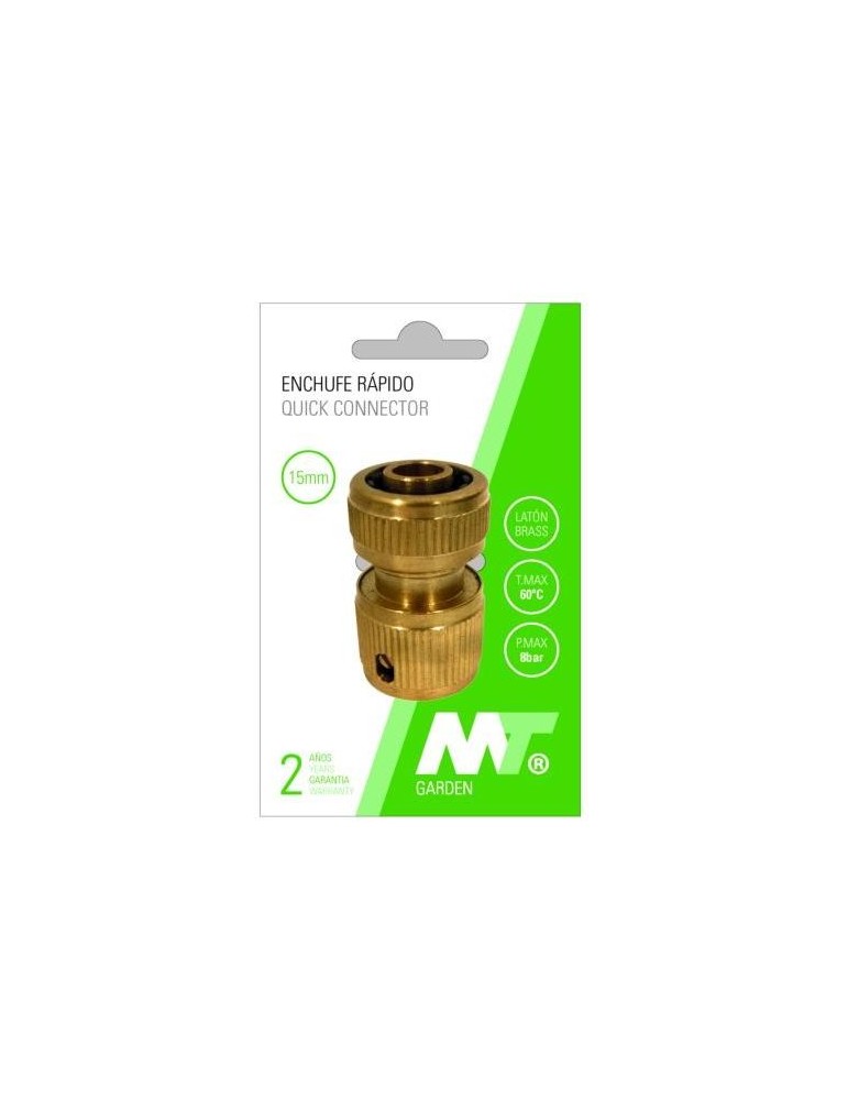 CONECTOR RAPIDO LATON PARA MANGUERA 15MM