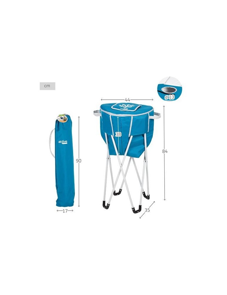 NEVERA PLEGABLE C/SOPORTE Ø44X35X84 CM IMPERMEABLE