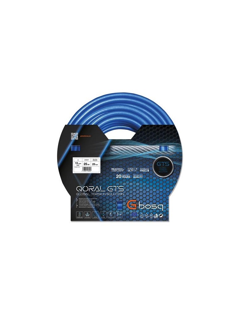 MANGUERA C/REFUERZO 19MMX50M. QORAL GTS AZUL 96049