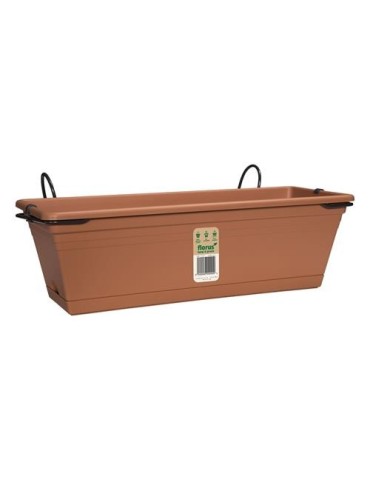 SET MACETA BALCON MEDITERRAN TERRACOTA 60CM.