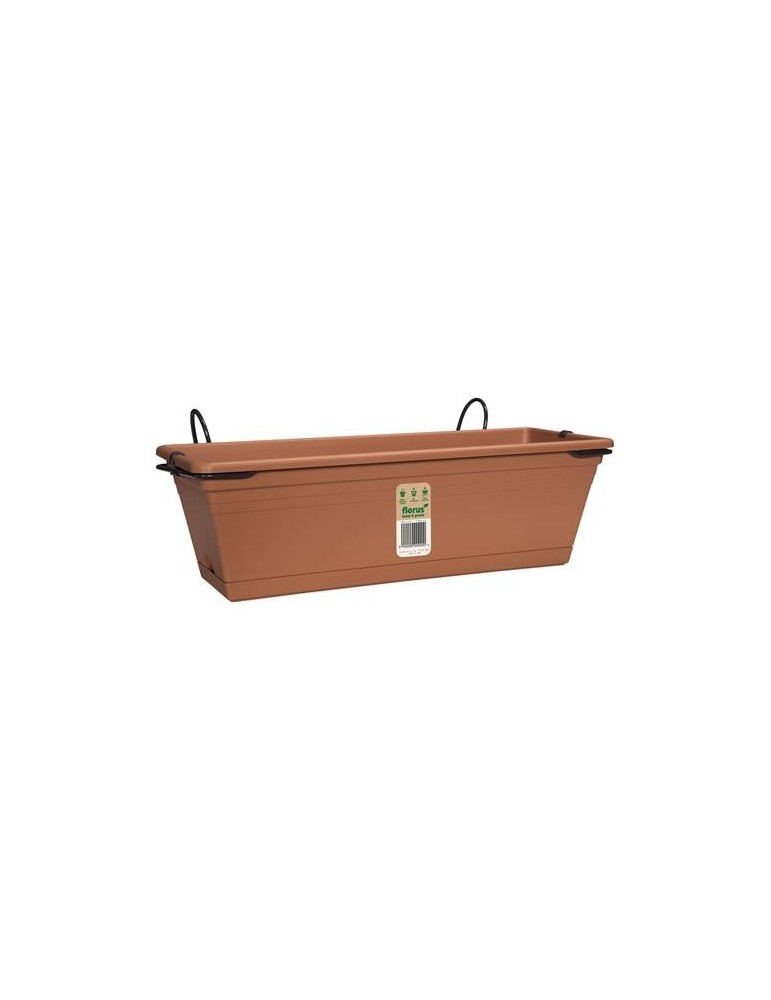 SET MACETA BALCON MEDITERRAN TERRACOTA 60CM.