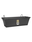 SET MACETA BALCON MEDITERRAN ANTRACITA 60CM.