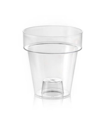 MACETA PLASTICO TRANSPARENTE 20CM. PORTO CLEAR
