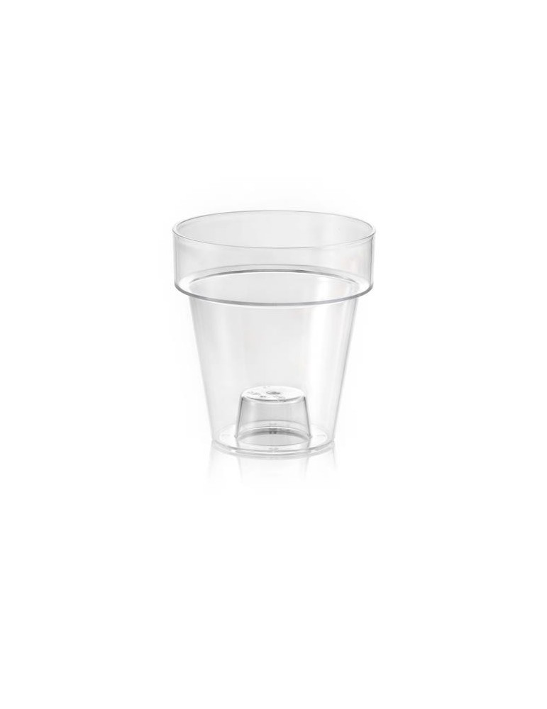 MACETA PLASTICO TRANSPARENTE 20CM. PORTO CLEAR