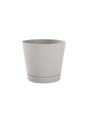 MACETA C/RESERVA AGUA+PLATO 29CM.BCA. CLOUD ORIONE
