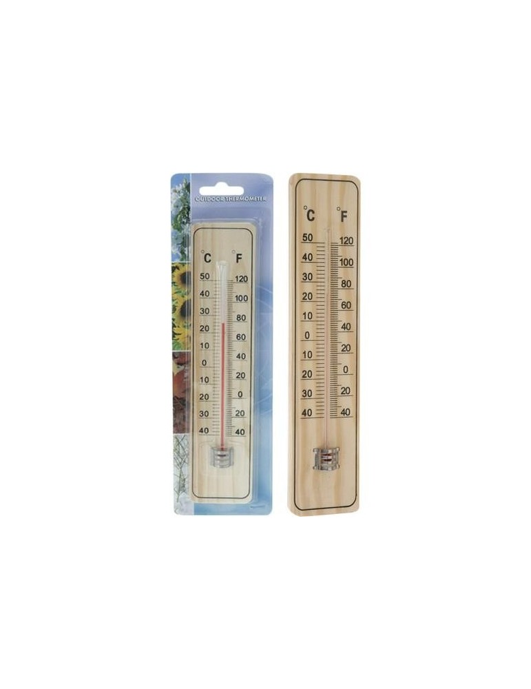 TERMOMETRO MADERA EXTERIOR 225X50X8MM