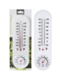 TERMOMETRO CON HYGROMETRO BLANCO 6X22CM