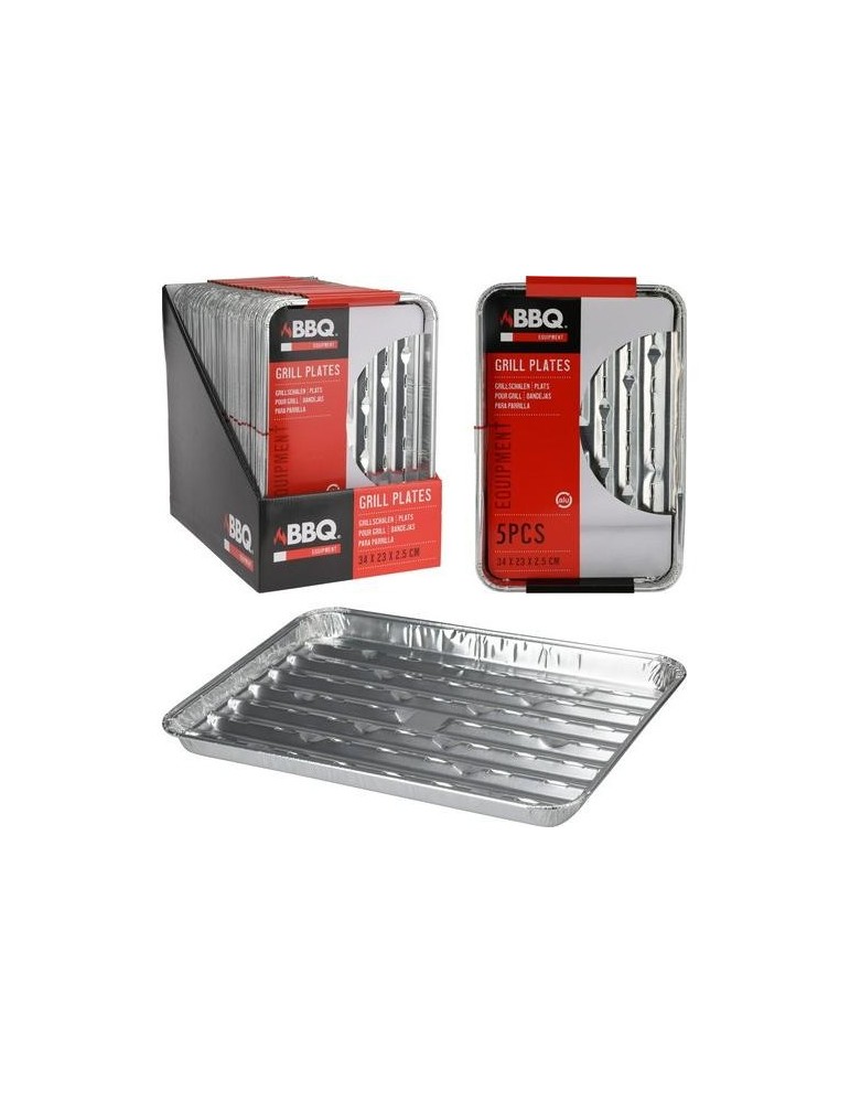 BANDEJA BARBACOA SET 5 PIEZAS 34X23XH.2,5 CM