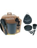 VAJILLA PARA CAMPING 6 PIEZAS COLOR GRIS
