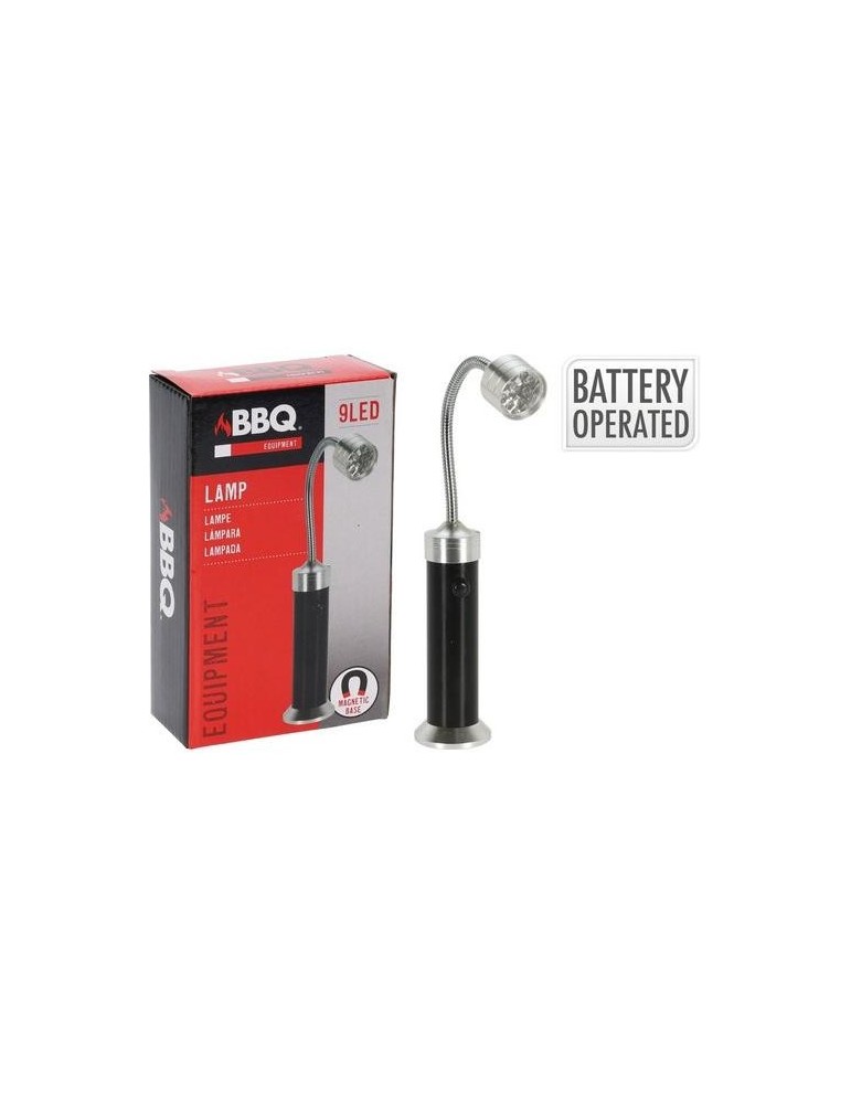 LAMPARA BARBACOA 9 LED ACERO INOX CON IMAN