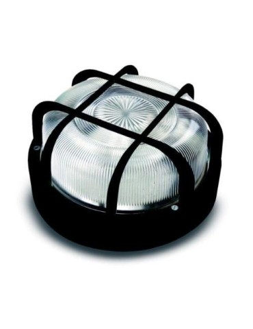 APLIQUE REDONDO E27 100 W. NEGRO 4411G