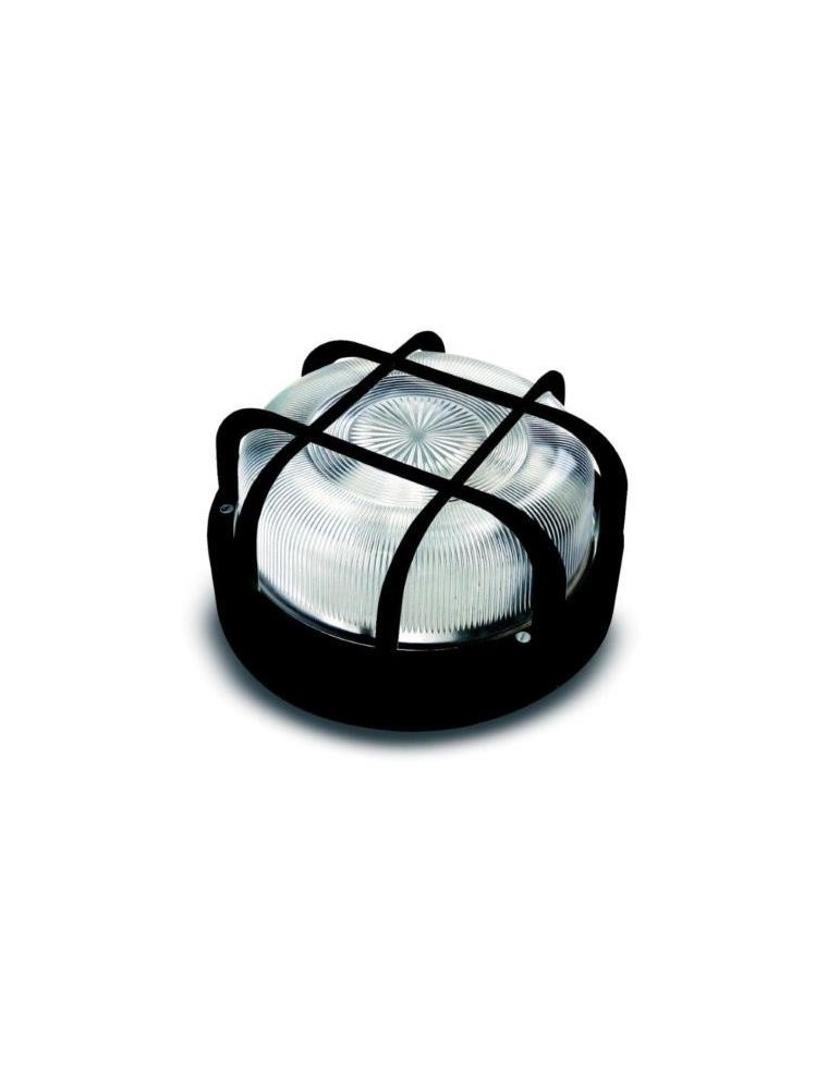 APLIQUE REDONDO E27 100 W. NEGRO 4411G