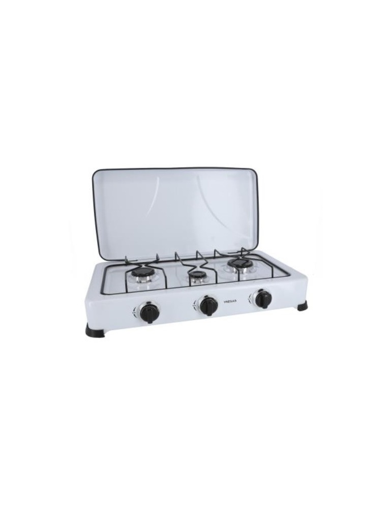 COCINA GAS ESMALTADA C/TAPA BLANCA 3 FUEGOS -34196