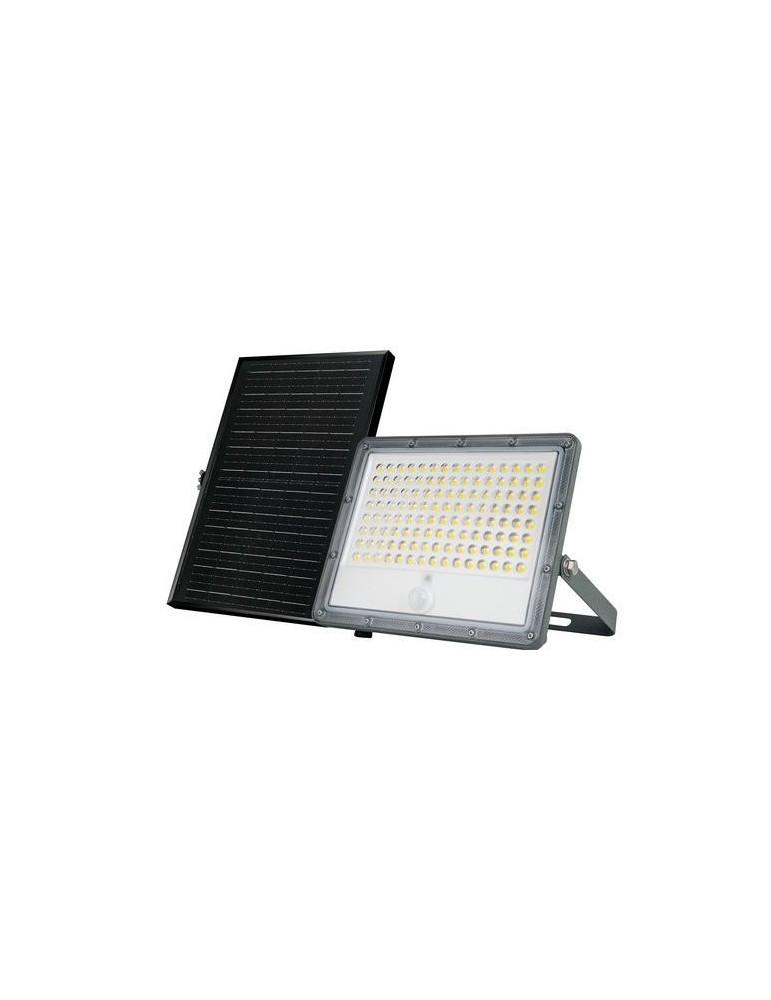 FOCO SOLAR CON PIR Y PANEL SOLAR EXTERNO IP65 12W
