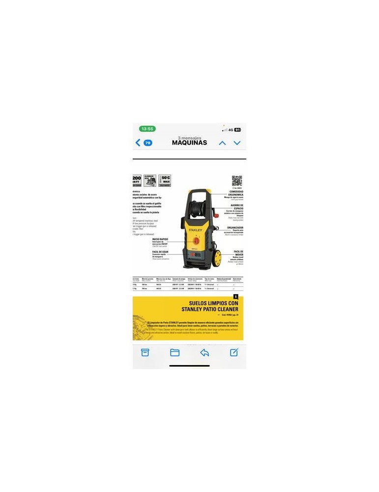 HIDROLIMPIADORA STANLEY 150 BARES SXPW22E
