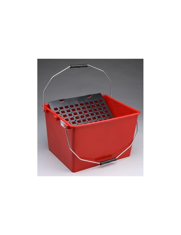 CUBETA DOS ASAS 16 L. CON REJILLA PLASTICO  6909
