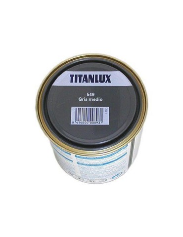 ESMALTE TITANLUX 750 ML. 549 001 GRIS MEDIO