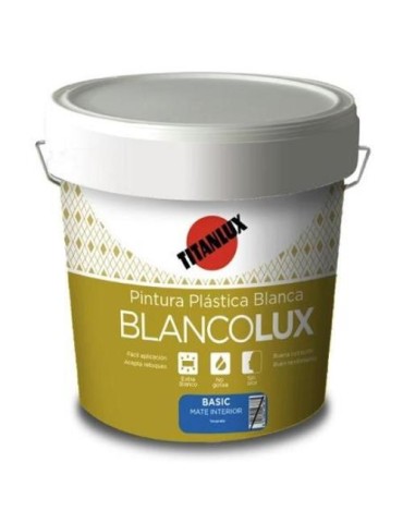 PINTURA PLASTICA BLANCOLUX INTERIOR MATE 5KG.