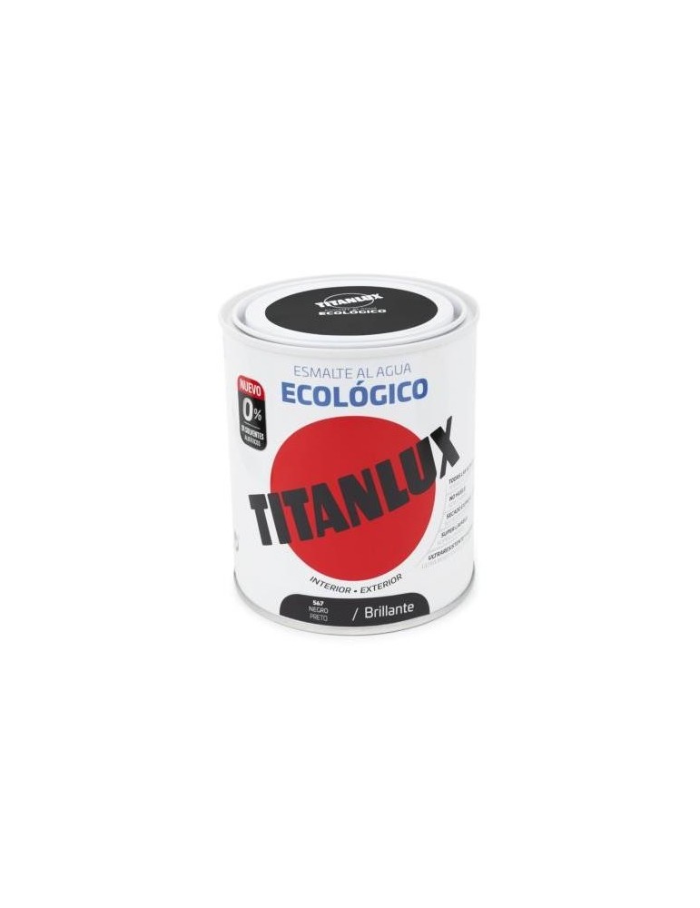 TITANLUX ESMALTE ECO BRILLO NEGRO  750ML 00T056734