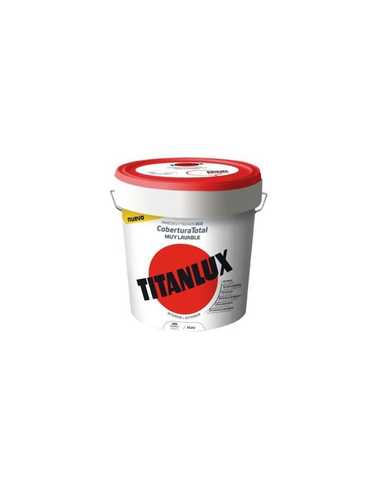 PINTURA PLASTICA COBERTURA TOTAL BLANCO MATE 15L.