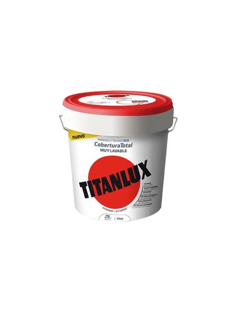 PINTURA PLASTICA COBERTURA TOTAL BLANCO MATE 4L.