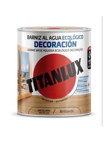 BARNIZ AL AGUA ECOLOGICO INCOLORO BRILLANTE 750ML